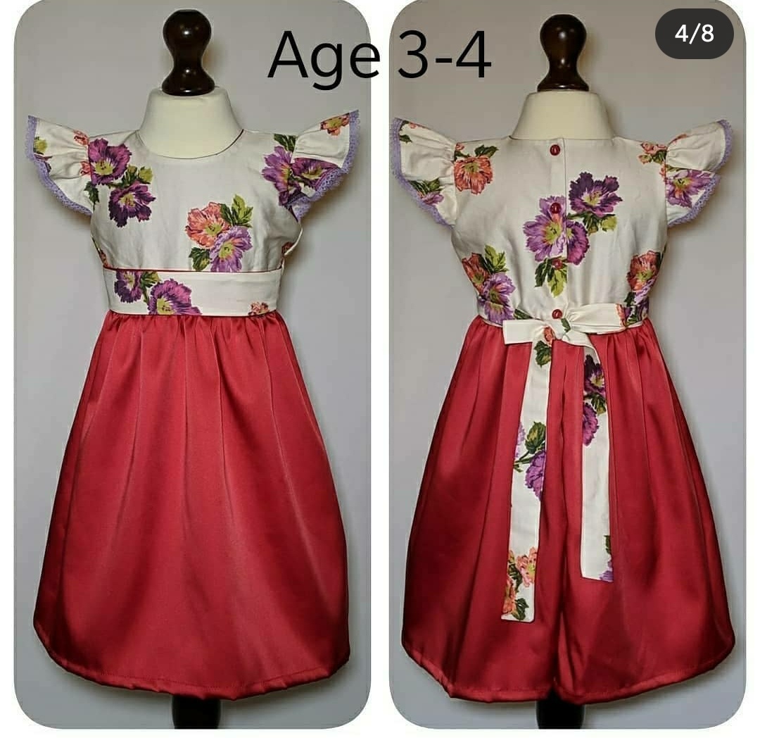 Hot pink floral dress