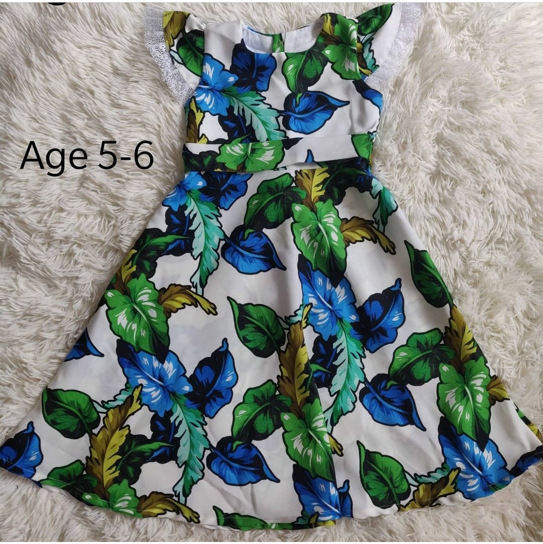 Green leaf dress