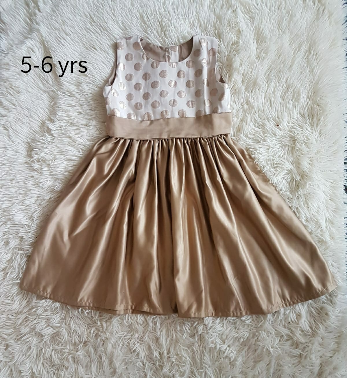 Gold polka dress