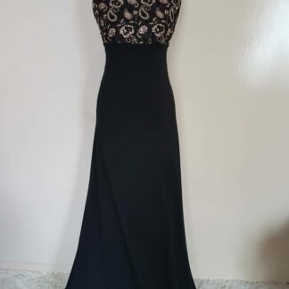 Black sequins maxi dress