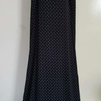 Small print black maxi dress