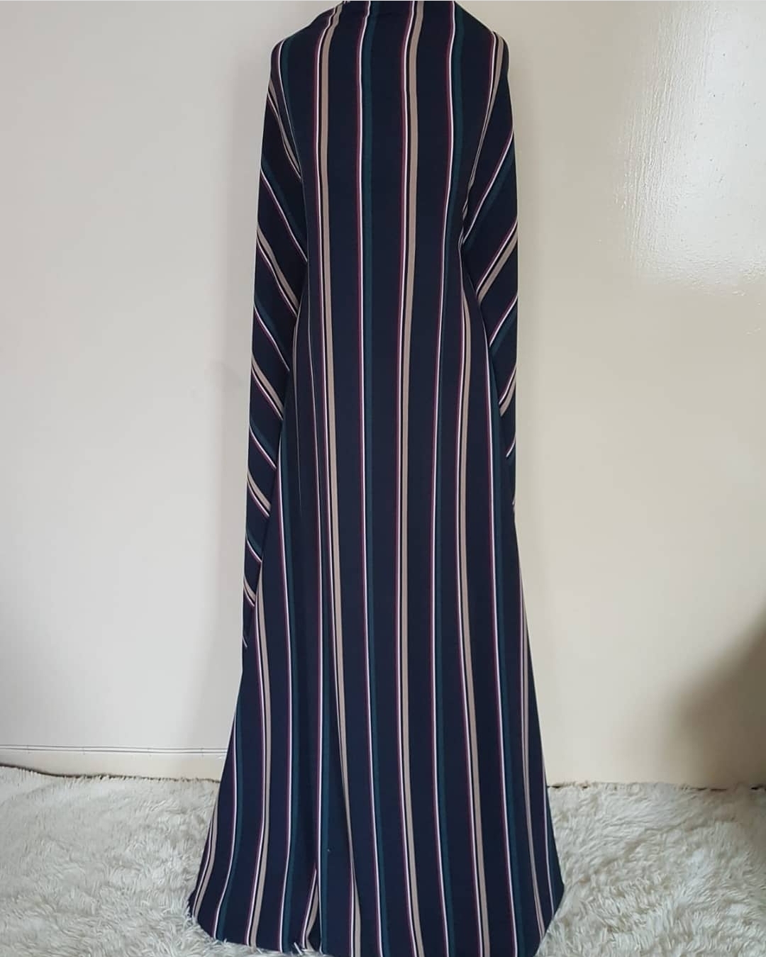 Navy stripe maxi dress