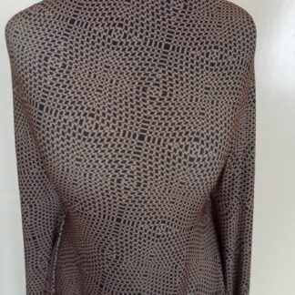 Brown printed maxi dress