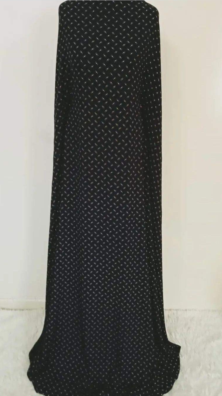 Black spotty maxi dress