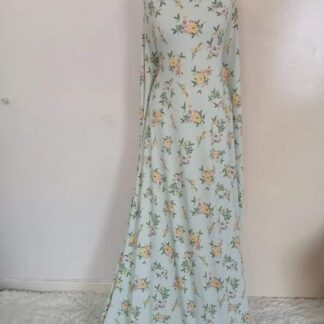 Lemon and floral midi dress