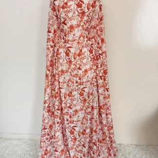Autumn floral maxi dress