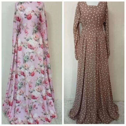 Purity Clothing Women Pink floral and polka maxi