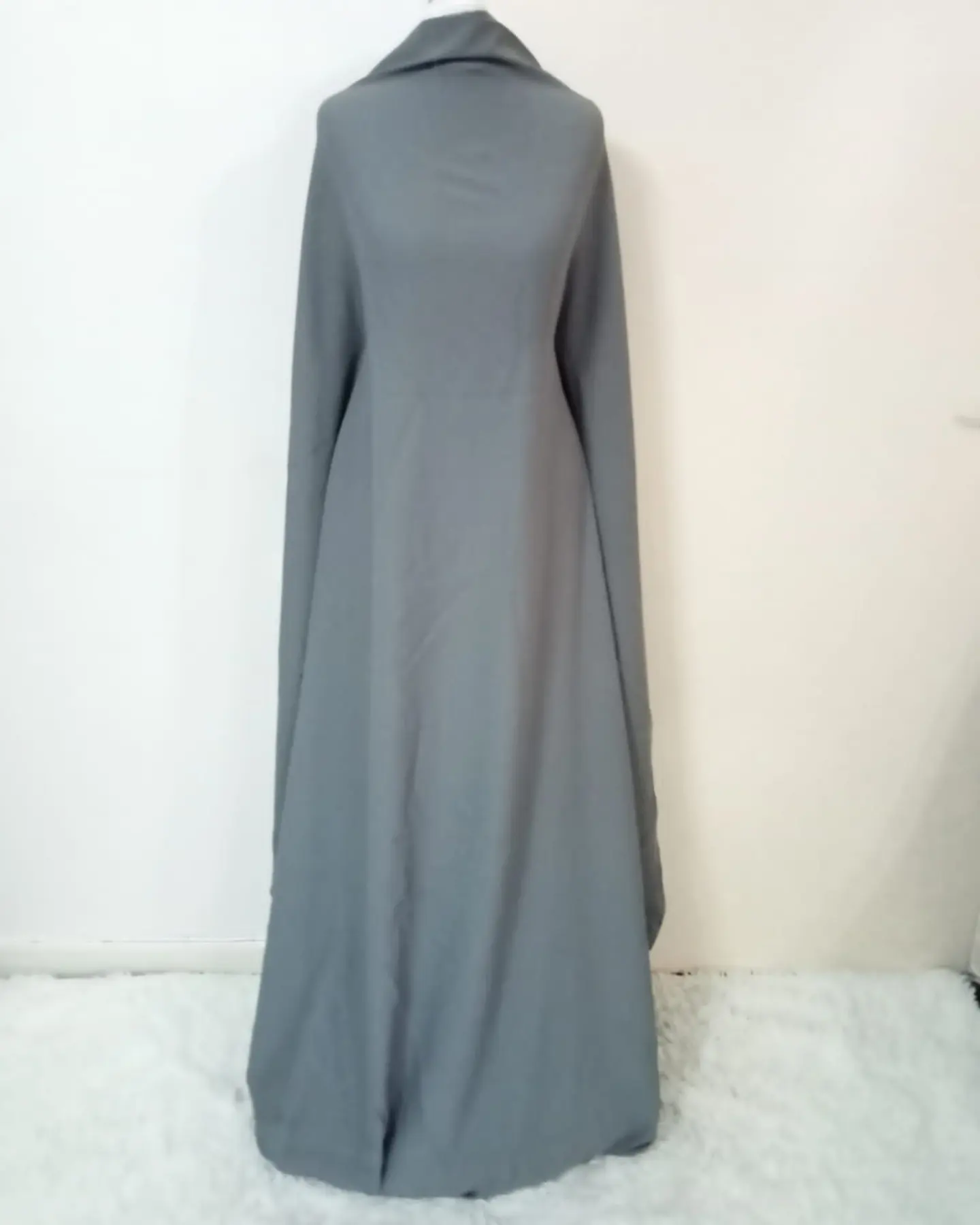 Plain grey maxi dress