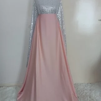 Matching silve sequins maxi