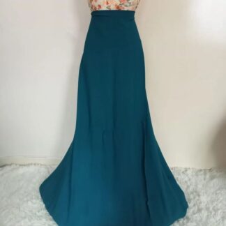 Teal floral two piece maxi